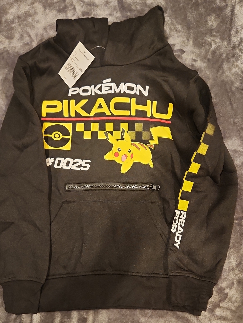 Hybrid Apparel Black & Yellow Pikachu Kids Hoodie